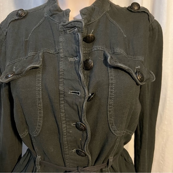 Free People Military Style Jacket in Olive - Picture 11 of 12
